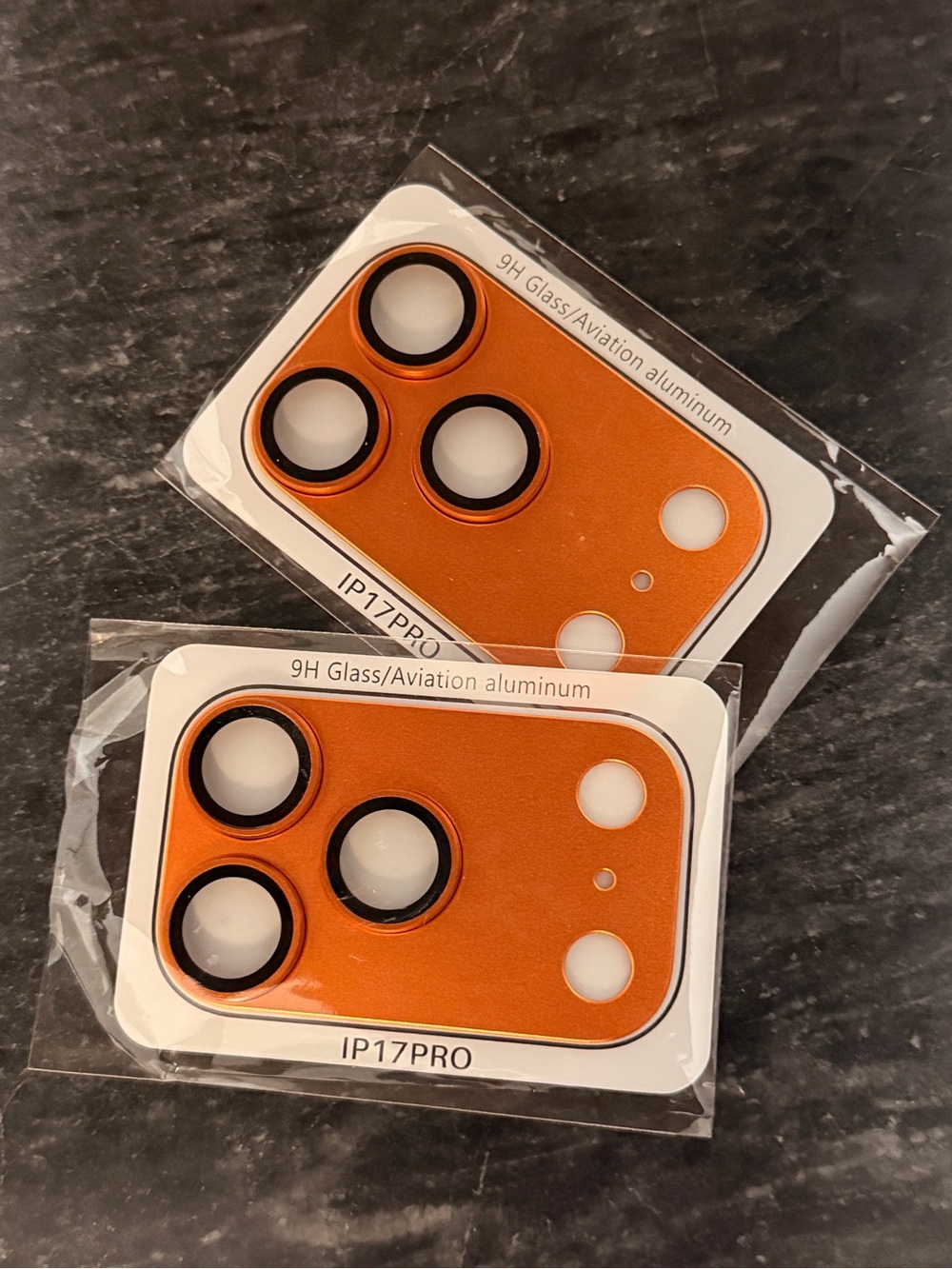 Orange iPhone 17 Pro Camera Lens Cover - 2 Pack